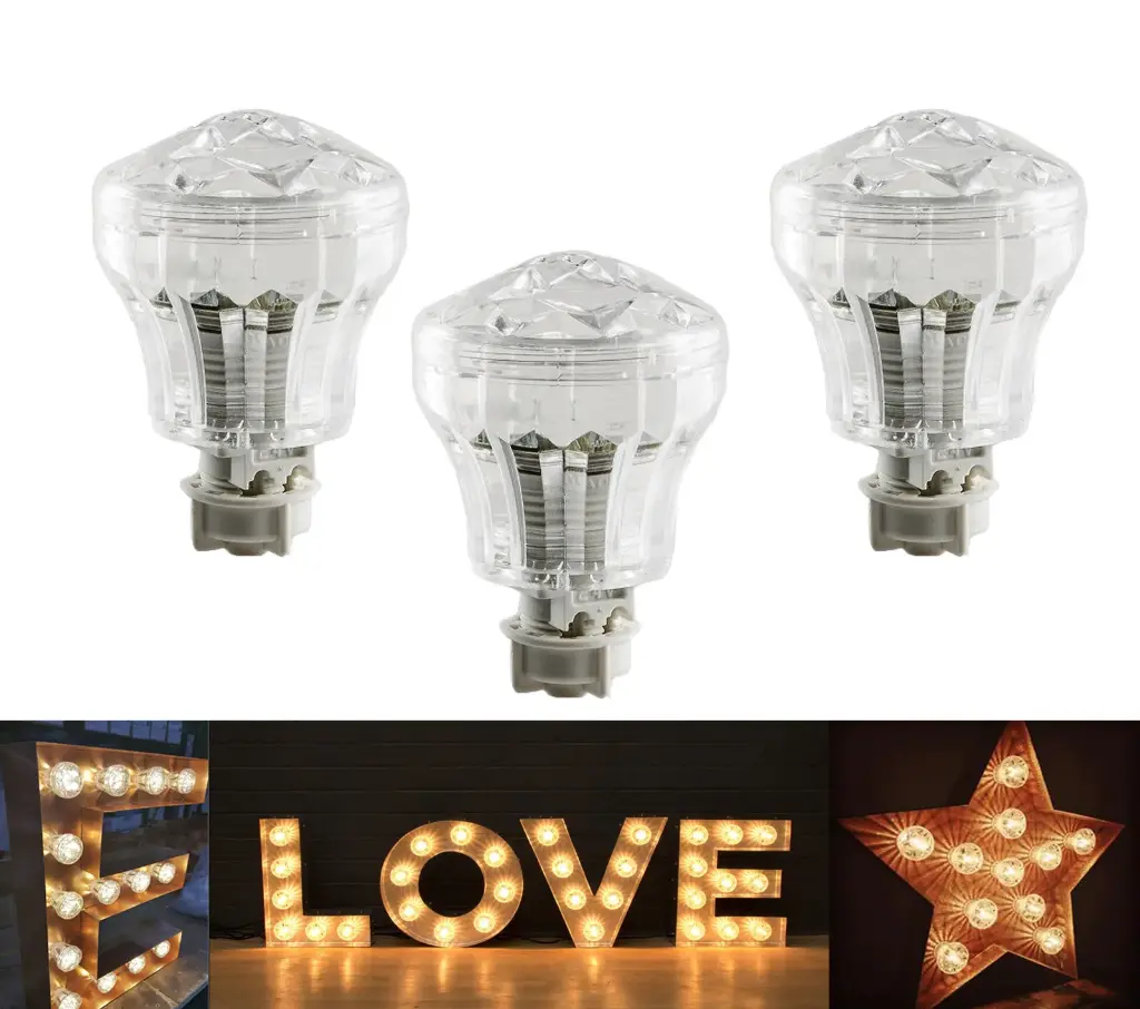 Fairground LED Lamps E10 1.0W 24V-60lm Cabochon Light Warm White -3000k 45mm